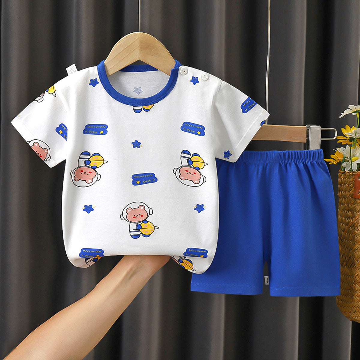 [351297] - Setelan Kaos Lengan Pendek Anak Laki-Laki - Motif Cute animal