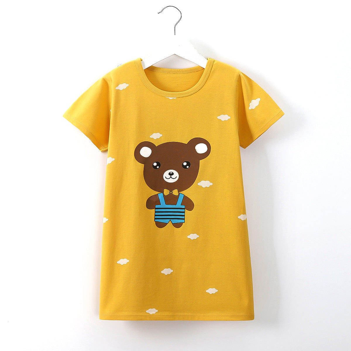 [351328] - Mini Daster Kaos Lengan Pendek Anak Perempuan - Motif Cloud Bear