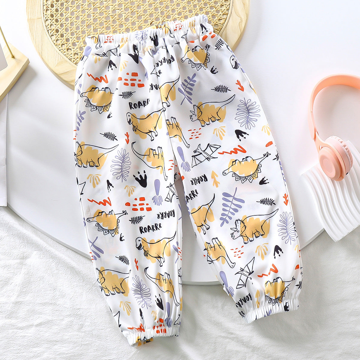 [351337] - Celana Panjang Jogger Tanpa Tali Anak Cowok Cewek - Motif Dino Cycle