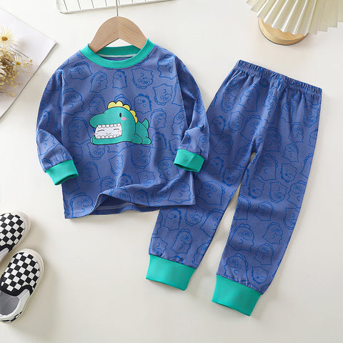 [351342] - Baju Tidur Setelan Piyama Anak Cowok Cewek - Motif Cozy Dino