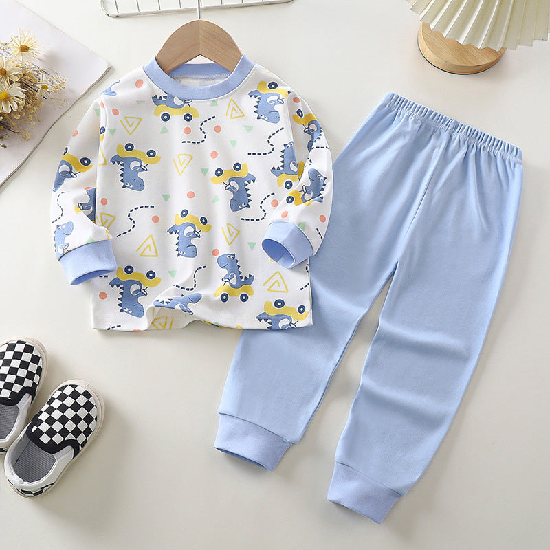 [351350] - Baju Tidur Setelan Piyama Anak Cowok - Motif Dino Driver