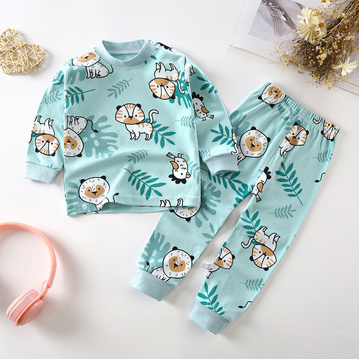 [351351] - Baju Tidur Setelan Piyama Anak Cowok Cewek - Motif Little Animal