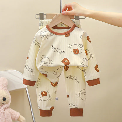 [351353] - Baju Tidur Setelan Piyama Anak Cowok Cewek - Motif Bear Head