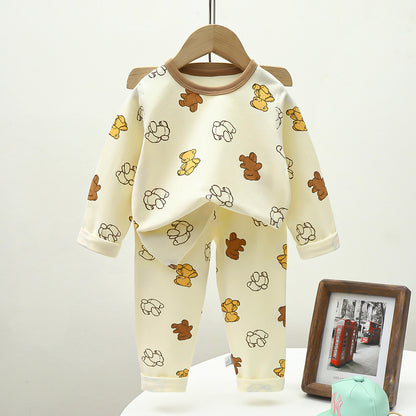 [351369] - Baju Tidur Setelan Piyama Import Anak Cowok Cewek - Motif Toy Bear