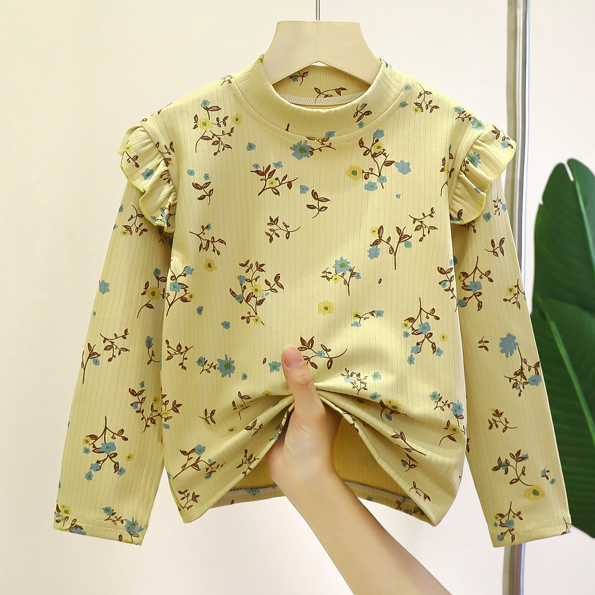 [351375] - Baju Atasan Blouse Bunga Fashion Anak Cewek - Motif Flower Color