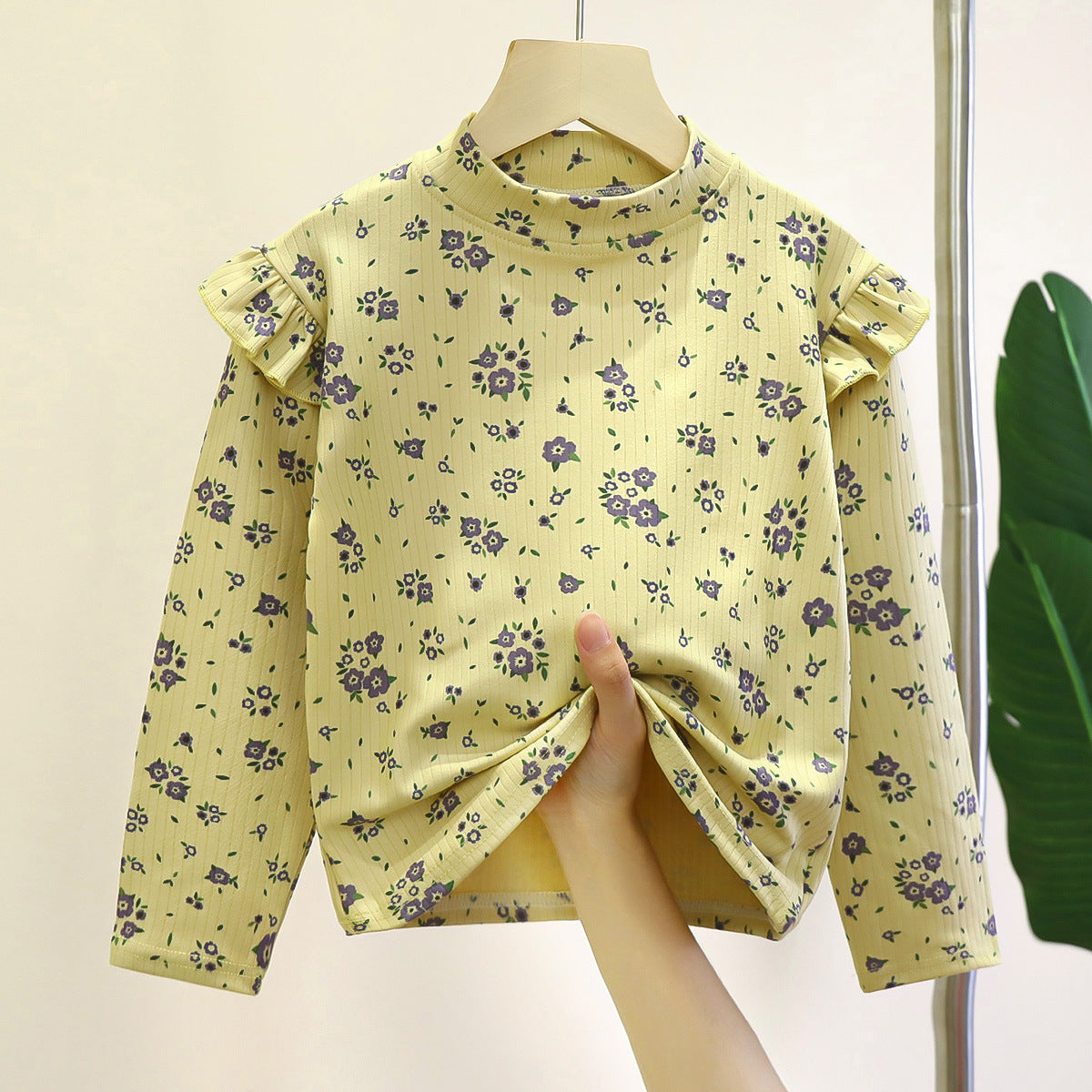 [351375] - Baju Atasan Blouse Bunga Fashion Anak Cewek - Motif Flower Color