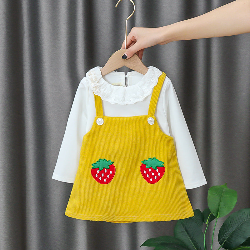 [352170] - Dress Anak Perempuan High Fashion - Motif Two Big Strawberries