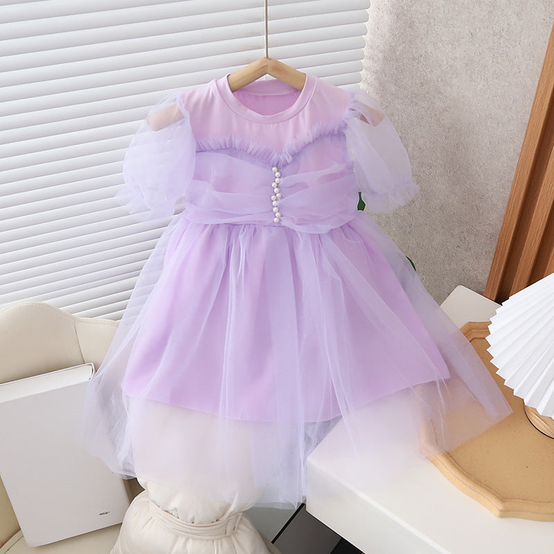 [352374] - Baju Mini Dress Gaun Pesta Fashion Anak Perempuan - Motif Transparent Angel