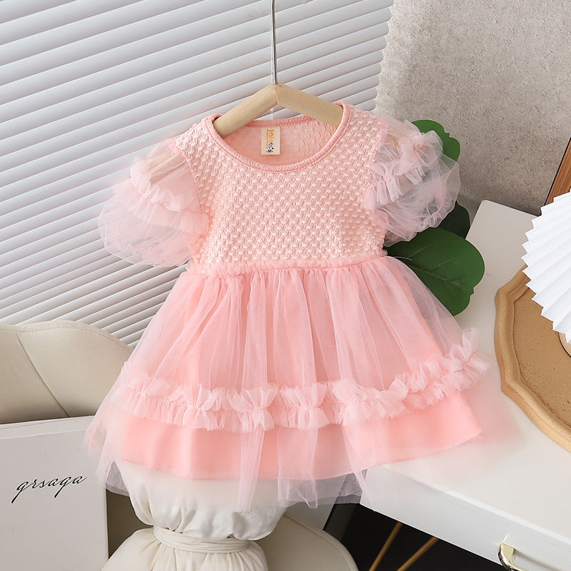 [352378] - Baju Mini Dress Gaun Fashion Anak Perempuan - Motif Transparent Crease