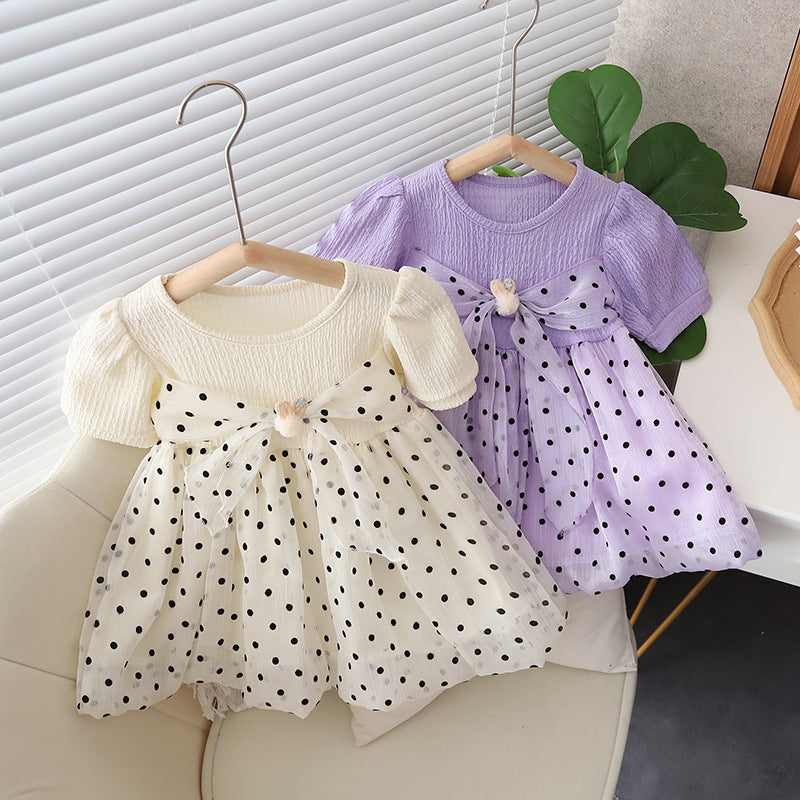 [352390] - Baju Mini Dress Fashion Anak Perempuan - Motif Bottom Point