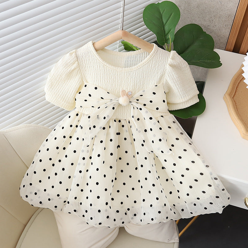 [352390] - Baju Mini Dress Fashion Anak Perempuan - Motif Bottom Point