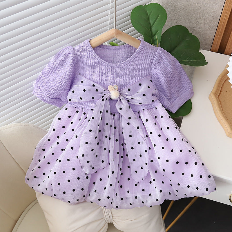 [352390] - Baju Mini Dress Fashion Anak Perempuan - Motif Bottom Point