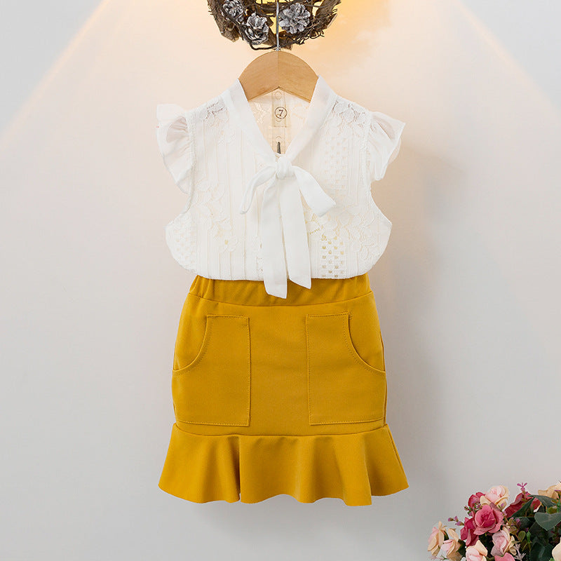 CLEARANCE SALE [Setelan]  5 Tahun BB 18-22kg One Set Pendek Anak Perempuan - SETSP363