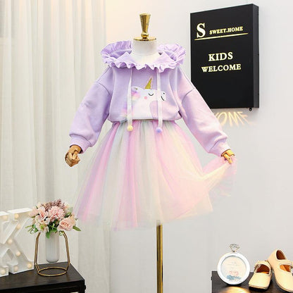 [363264] - Setelan Fashion Trend Anak Perempuan - Motif Tutu Unicorn