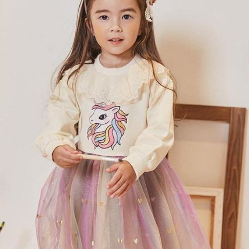 [363265] - Dress Fashion Trend Anak Perempuan - Motif Love Unicorn