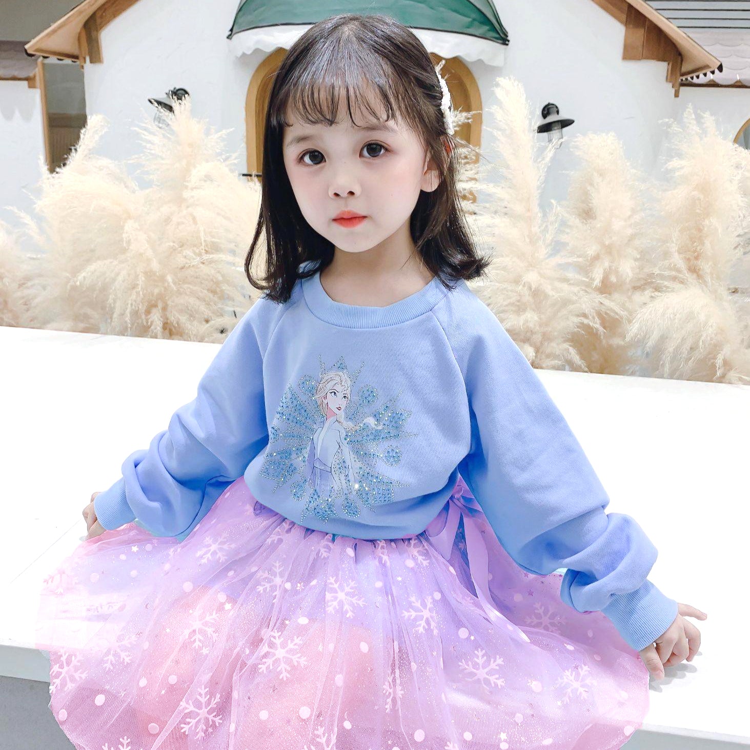 [363284] - Setelan Trend Fashion Anak Import - Motif Snow Princess