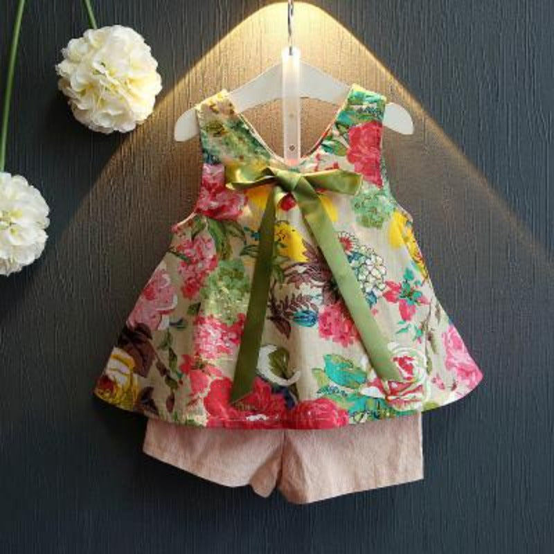 CLEARANCE SALE [Setelan] 3 Tahun BB 10-14kg One Set Pendek Anak Perempuan - SETSP363