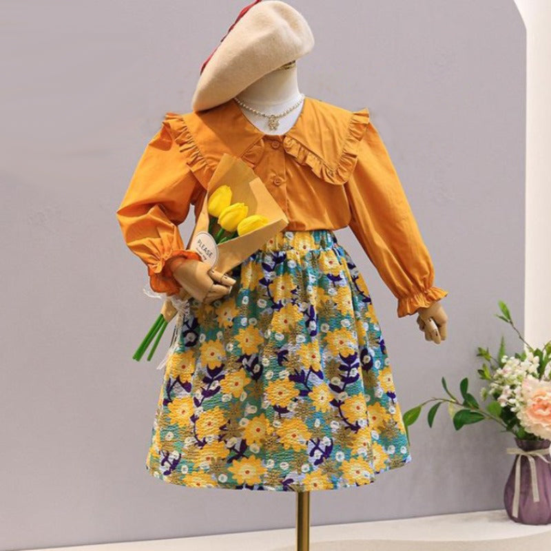 [363414] - Setelan Blouse Ootd Fashion Anak Perempuan - Motif Sunflower