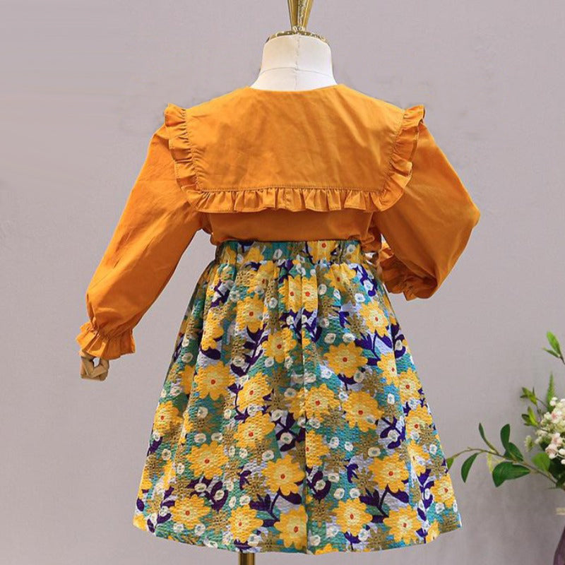 [363414] - Setelan Blouse Ootd Fashion Anak Perempuan - Motif Sunflower