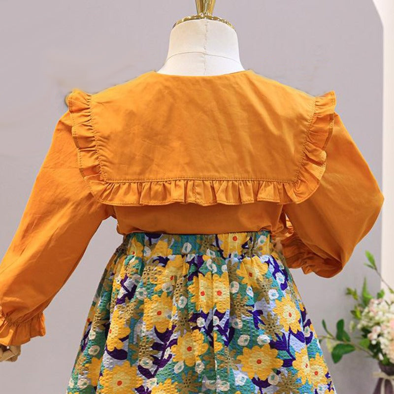 [363414] - Setelan Blouse Ootd Fashion Anak Perempuan Import - Motif Sunflower