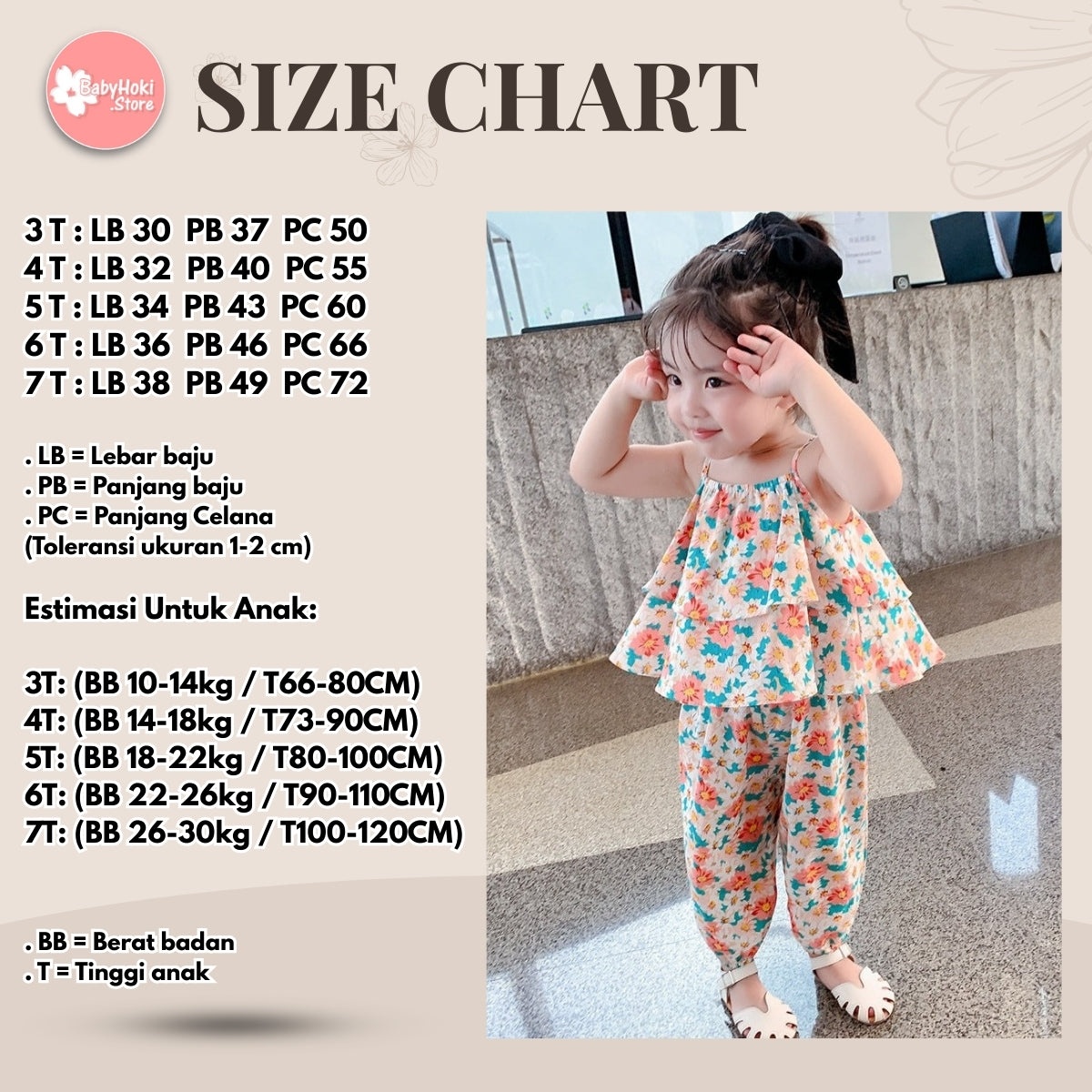 [363463] - Setelan Anak Fashion Trendy - Motif Colorful Flora