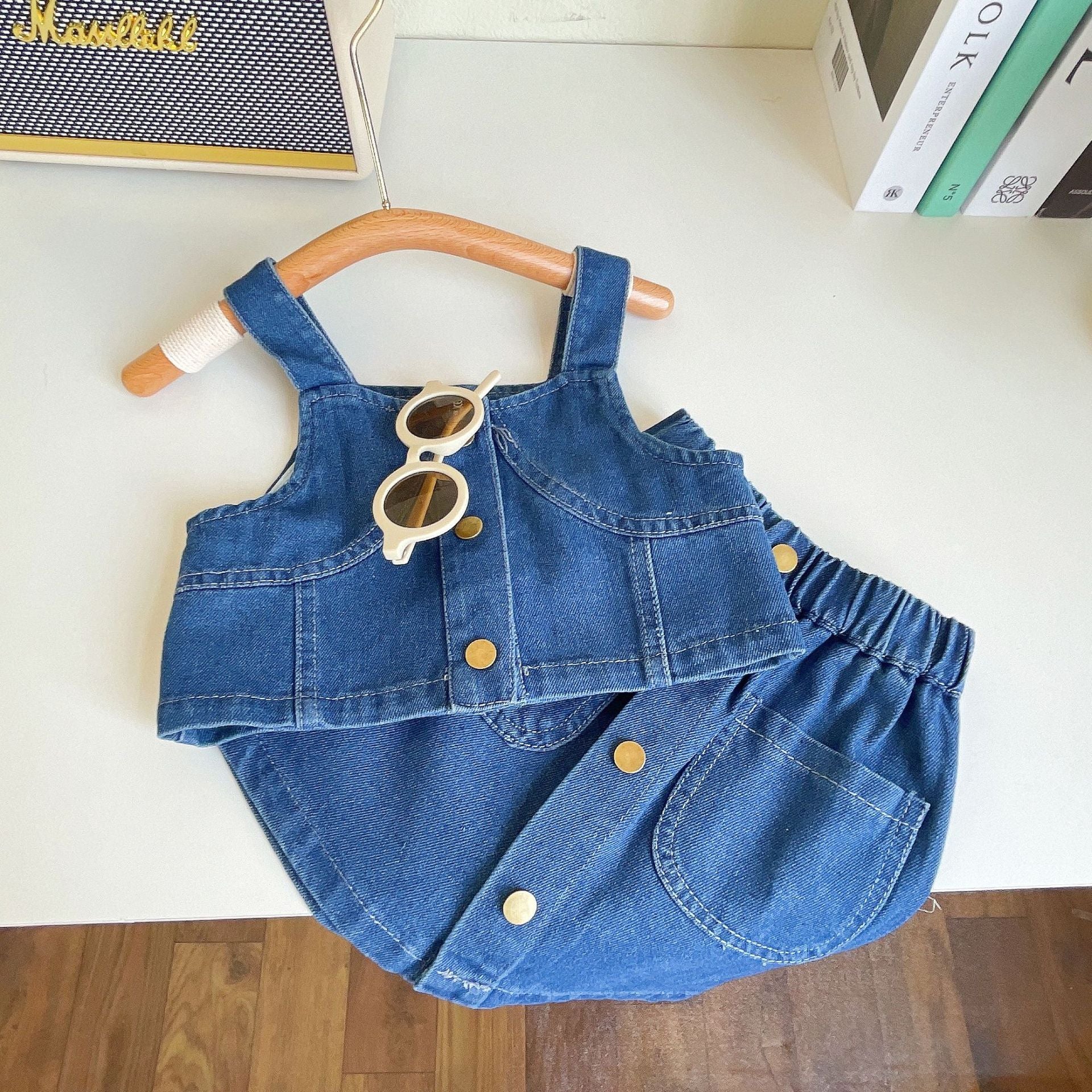 BABYHOKI STORE Usia 7 8 9 10 Tahun Baju Anak Tanggung Cewek [363619] - Setelan Atasan Crop Bawahan Rok Anak Perempuan - Motif Plain Casual