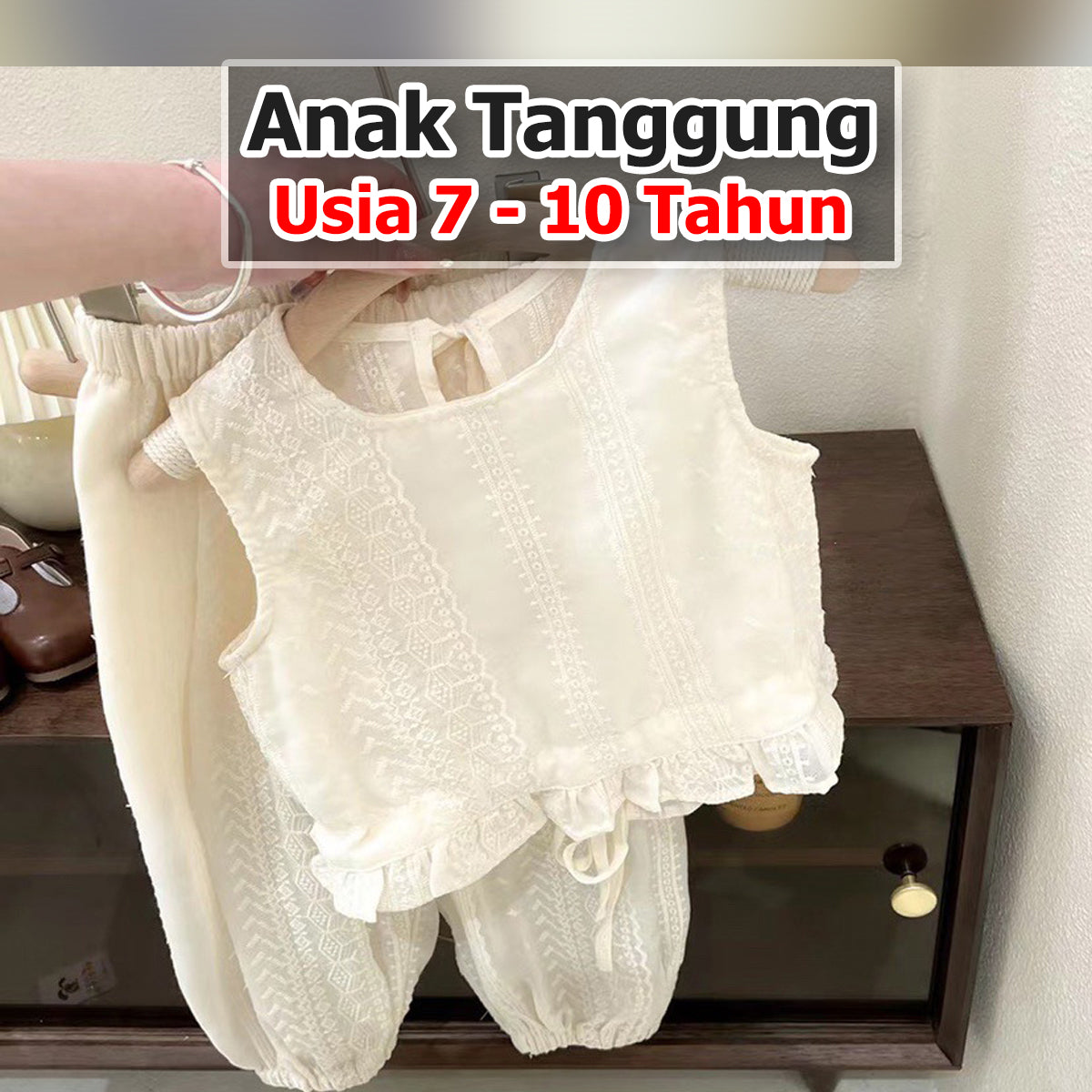 BABYHOKI STORE Usia 7 8 9 10 Tahun Baju Anak Tanggung Cewek [363621] - Baju Setelan Atasan Kutung Bawahan Panjang Fashion Anak Perempuan - Motif Plain Knitted