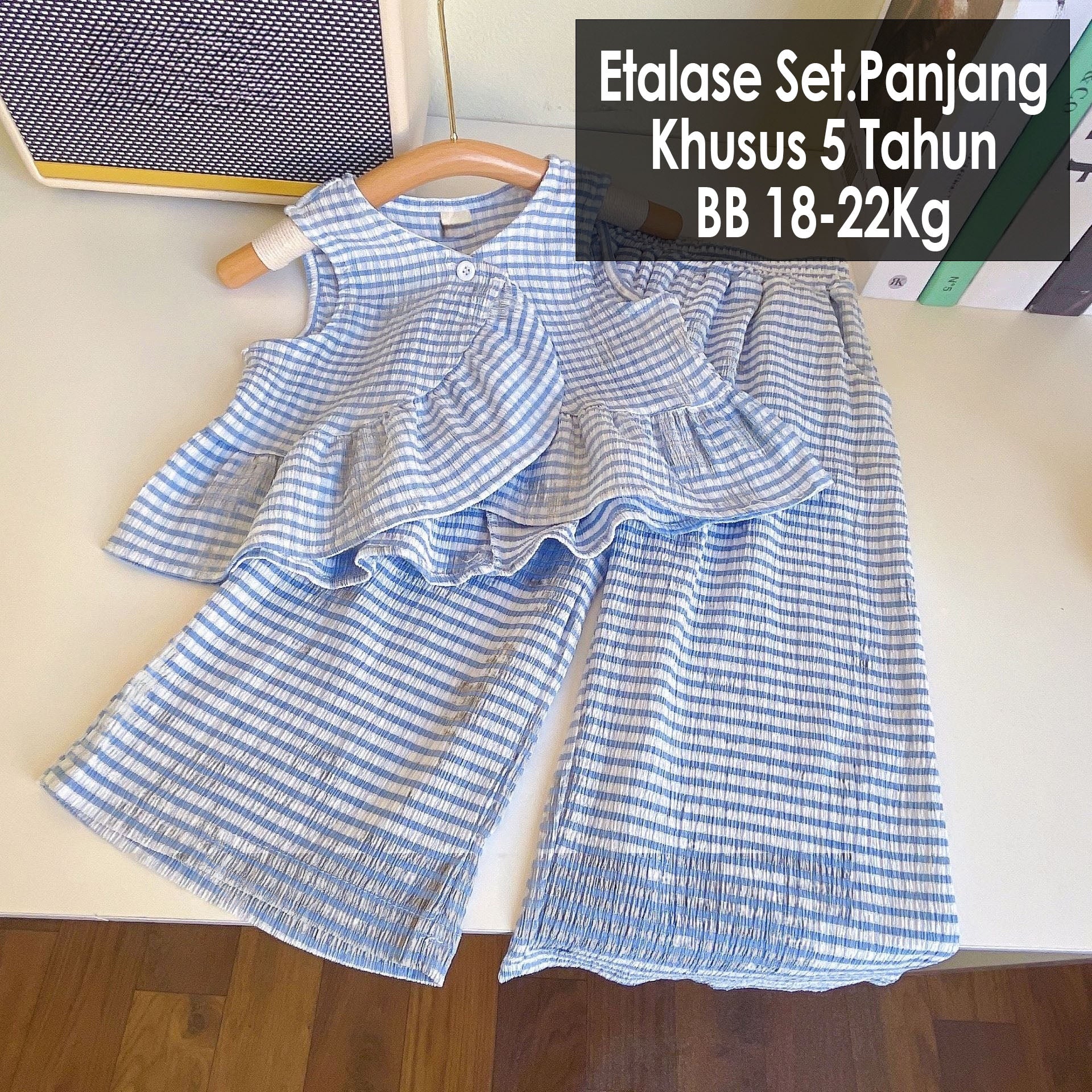 CLEARANCE SALE [Setelan Celana Panjang] 5 Tahun BB 18-22Kg One Set Anak Cewek Perempuan