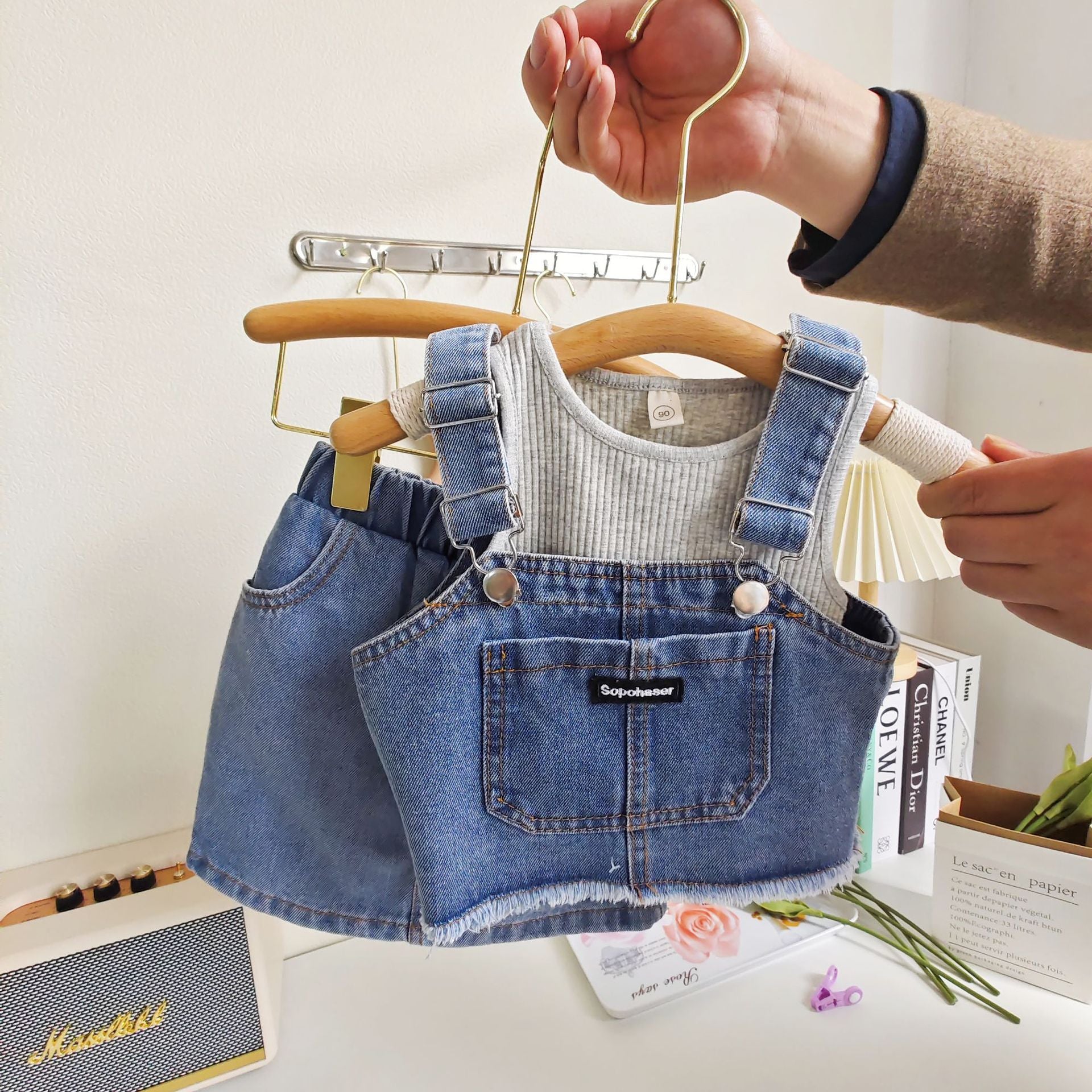 CLEARANCE SALE [Setelan] 9 Tahun BB 35-40kg One Set Pendek Anak Perempuan - SETSP363