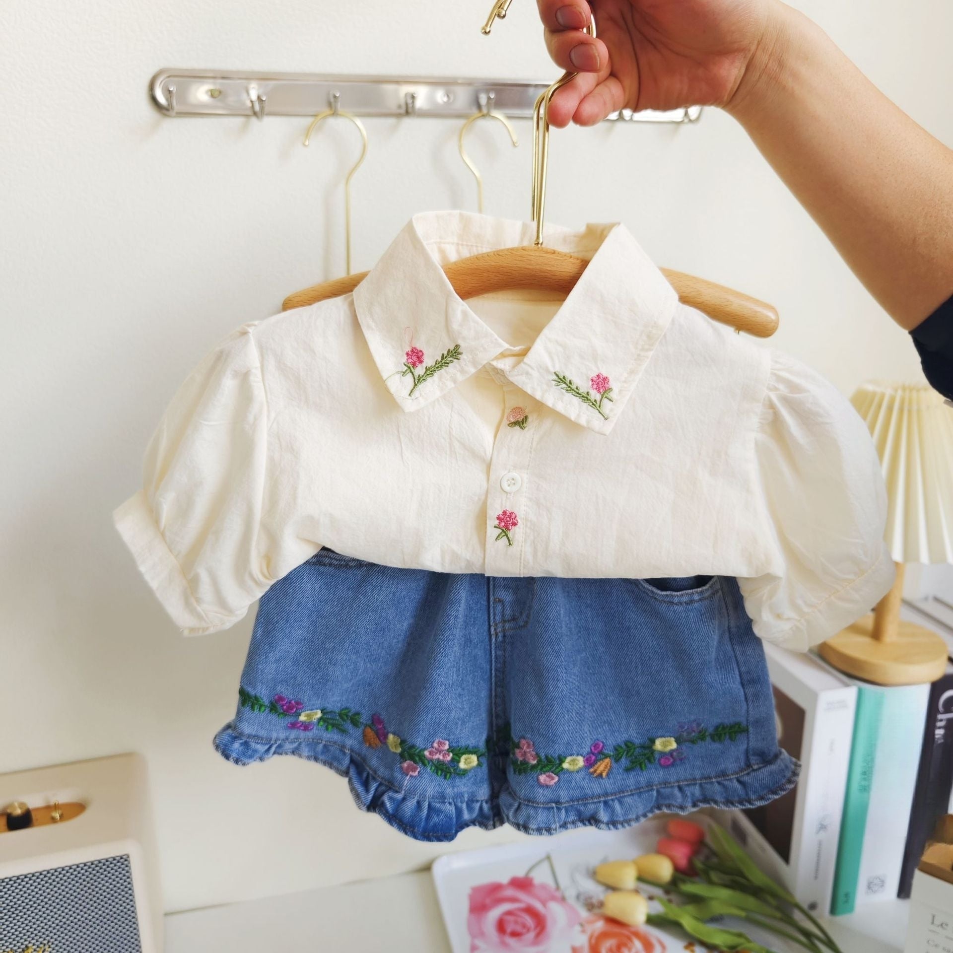 CLEARANCE SALE [Setelan] 9 Tahun BB 35-40kg One Set Pendek Anak Perempuan - SETSP363