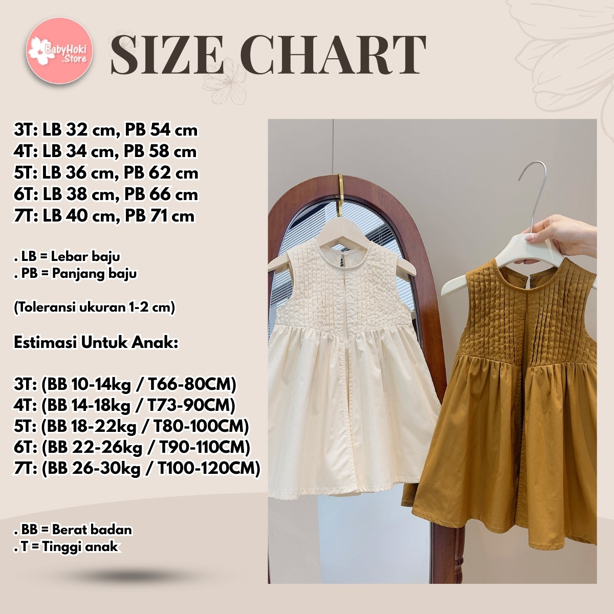 [363722] - Baju Dress Model A-Line Tanpa Lengan Fashion Anak Perempuan - Motif Plain Folds