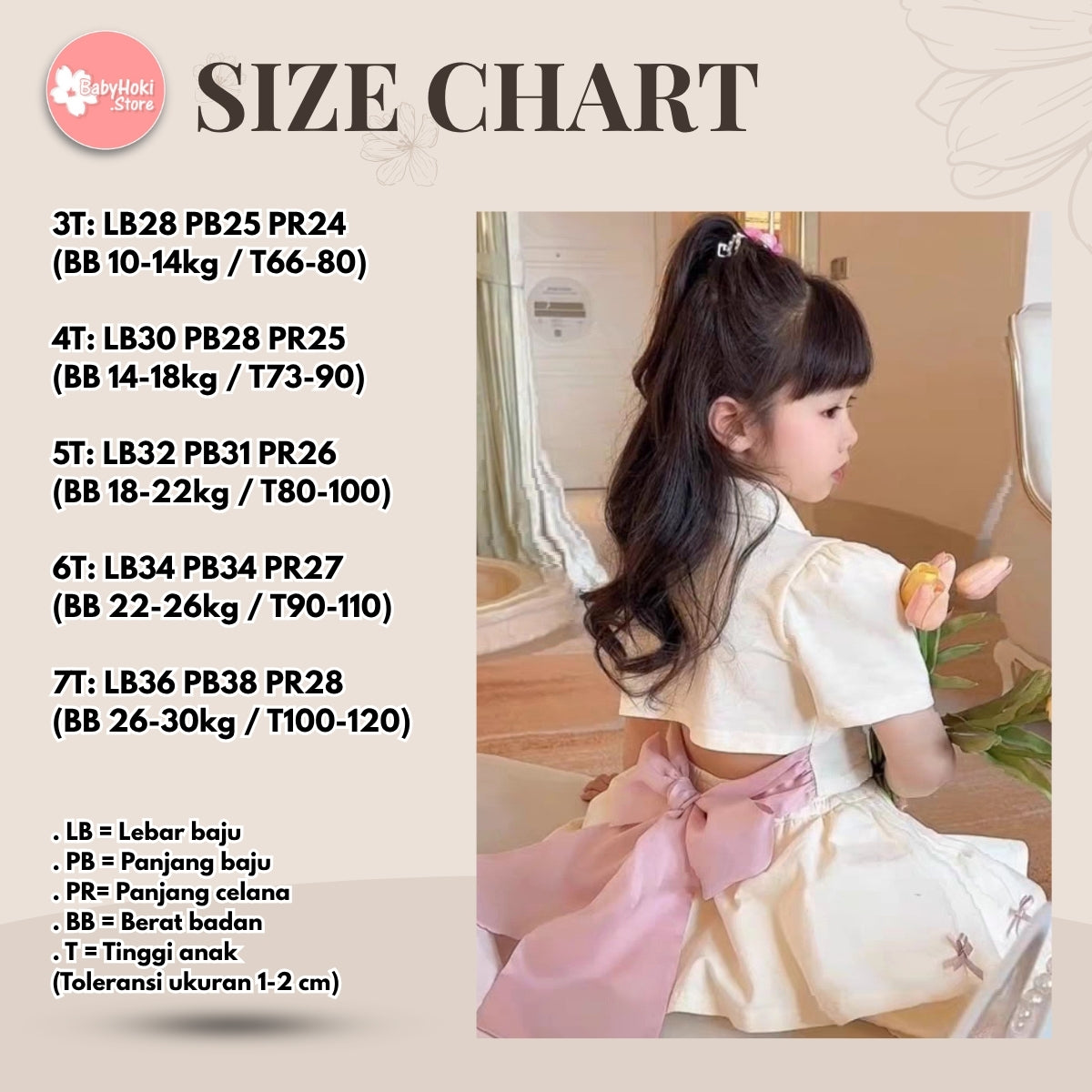 [363724] - Setelan Padel Inspired Baju Crop Top Lengan Pendek Bawahan Rok Fashion Anak Perempuan - Motif Cheerful Happy