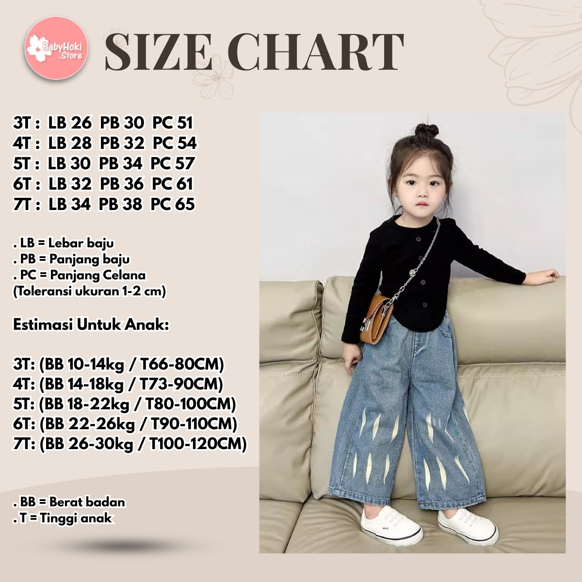 [363740] - Setelan Baju Cardigan Celana Panjang Jeans Fashion Anak Perempuan - Motif Tri Line - BABYHOKI STORE