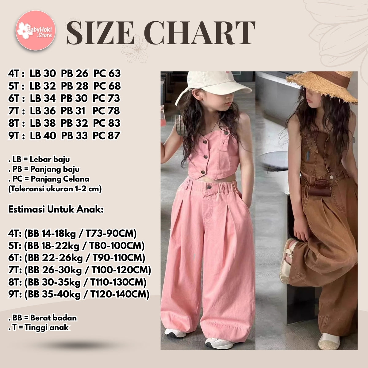 [363743] - Oneset Setelan Jeans Baju Atasan Crop Top Bawahan Celana Kulot Panjang Wide Leg Fashion Anak Perempuan Cewek - Motif Casual Plain