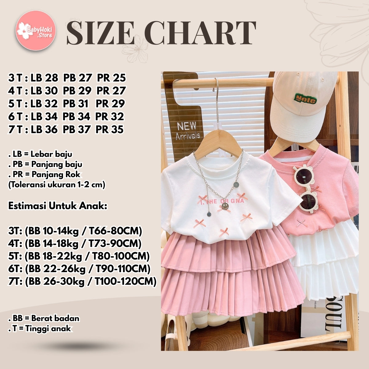 [363753] - Setelan Baju Lengan Pendek Bawahan Rok Pendek Fashion Anak Perempuan - Motif  The Ribbon