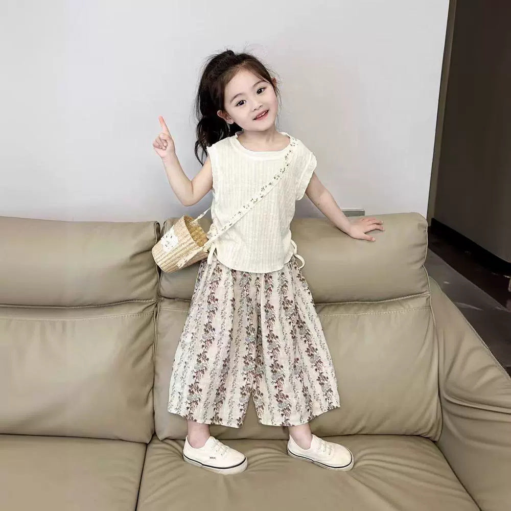 [363755] - Setelan Baju Kutung Celana Panjang Fashion Anak Perempuan - Motif Flower Plant