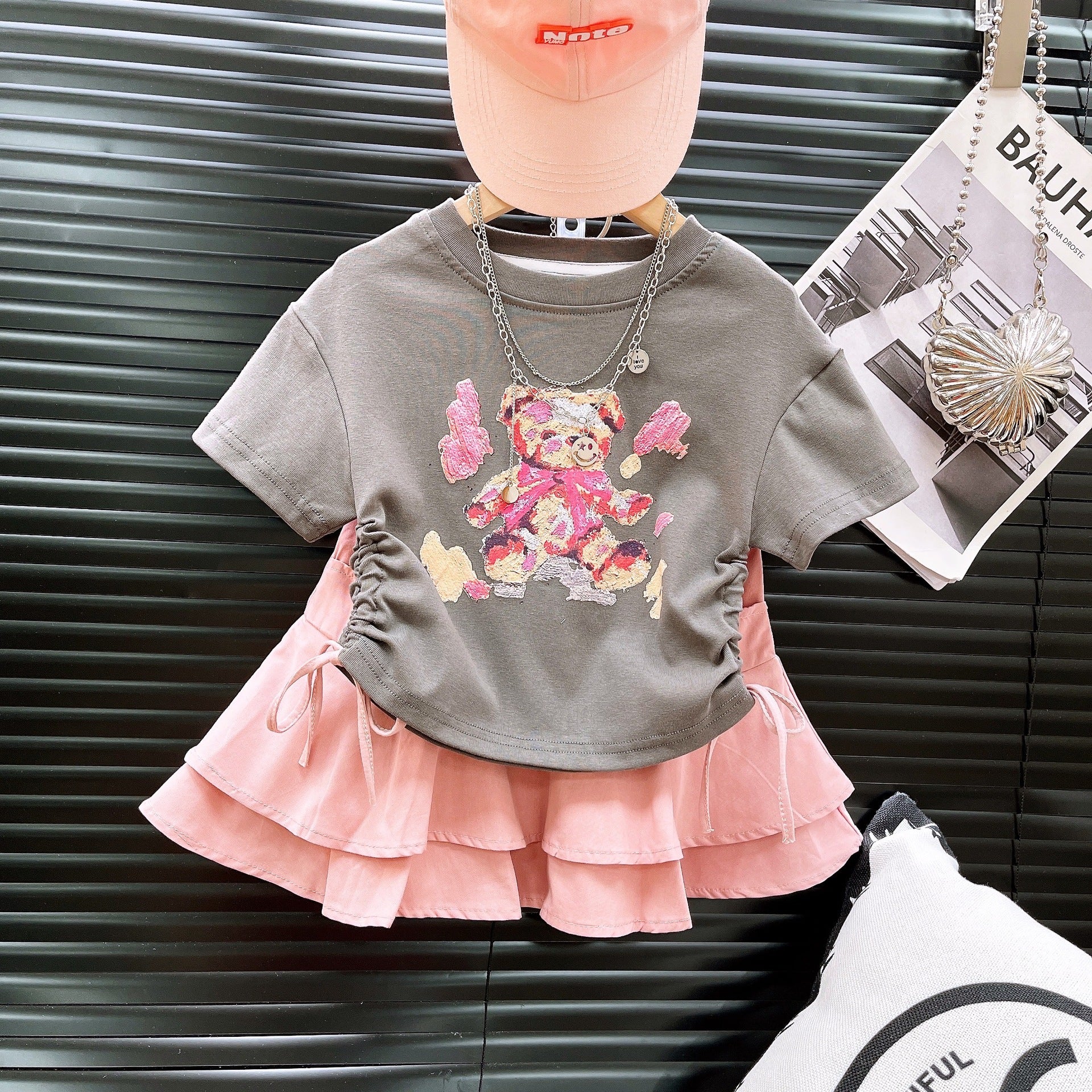 CLEARANCE SALE [Setelan] 6 Tahun BB 22-26kg One Set Pendek Anak Perempuan - SETSP363