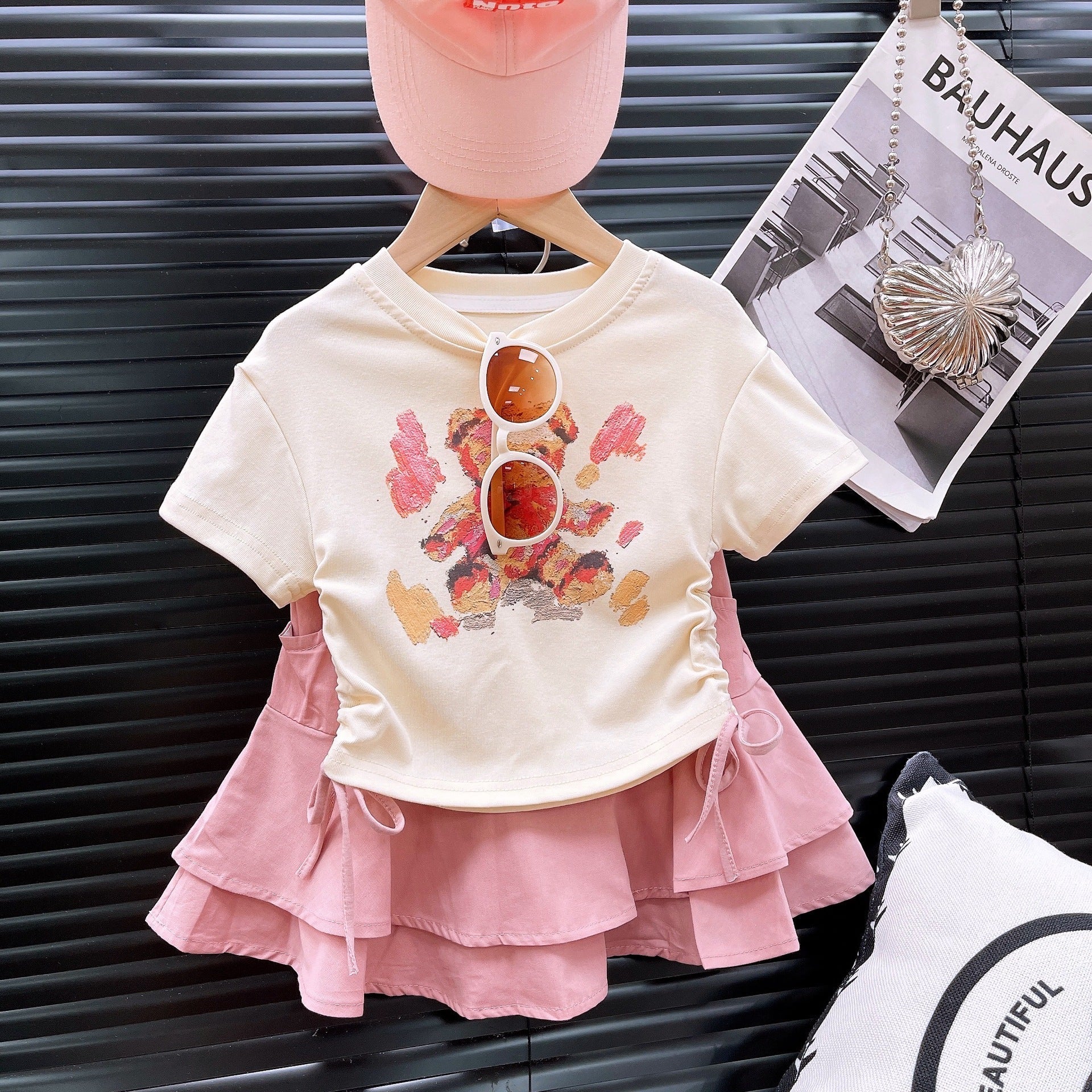 CLEARANCE SALE [Setelan] 4 Tahun BB 14-18kg One Set Pendek Anak Perempuan - SETSP363