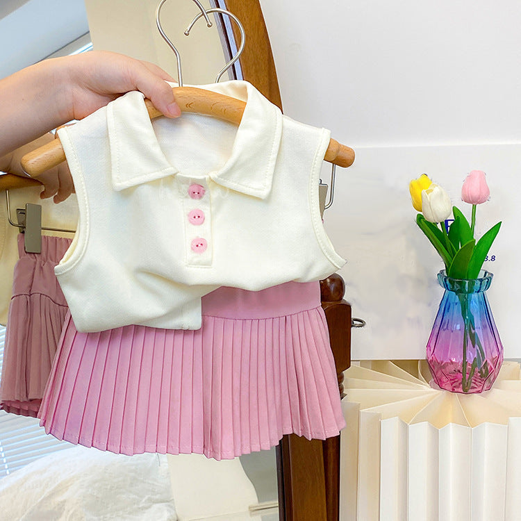CLEARANCE SALE [Setelan] 6 Tahun BB 22-26kg One Set Pendek Anak Perempuan - SETSP363