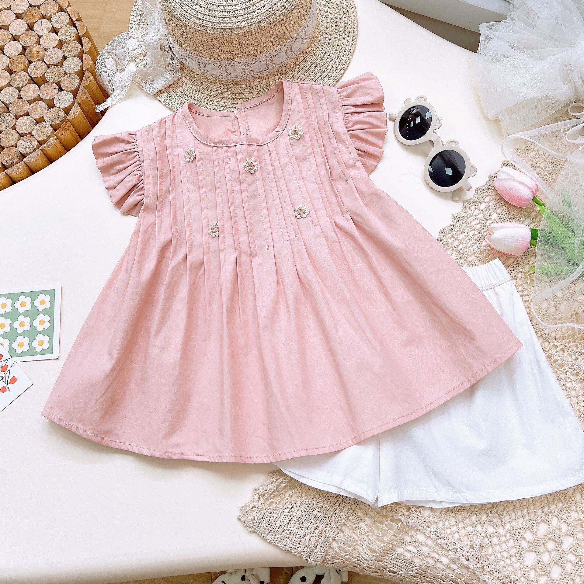 CLEARANCE SALE [Setelan] 4 Tahun BB 14-18kg One Set Pendek Anak Perempuan - SETSP363