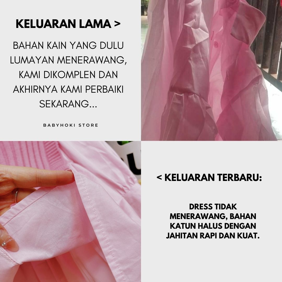 [363824] - Setelan 2 in 1 Baju Dress Lengan Panjang Atasan Rompi Sweater Fashion Anak Perempuan - Motif Soft Neat