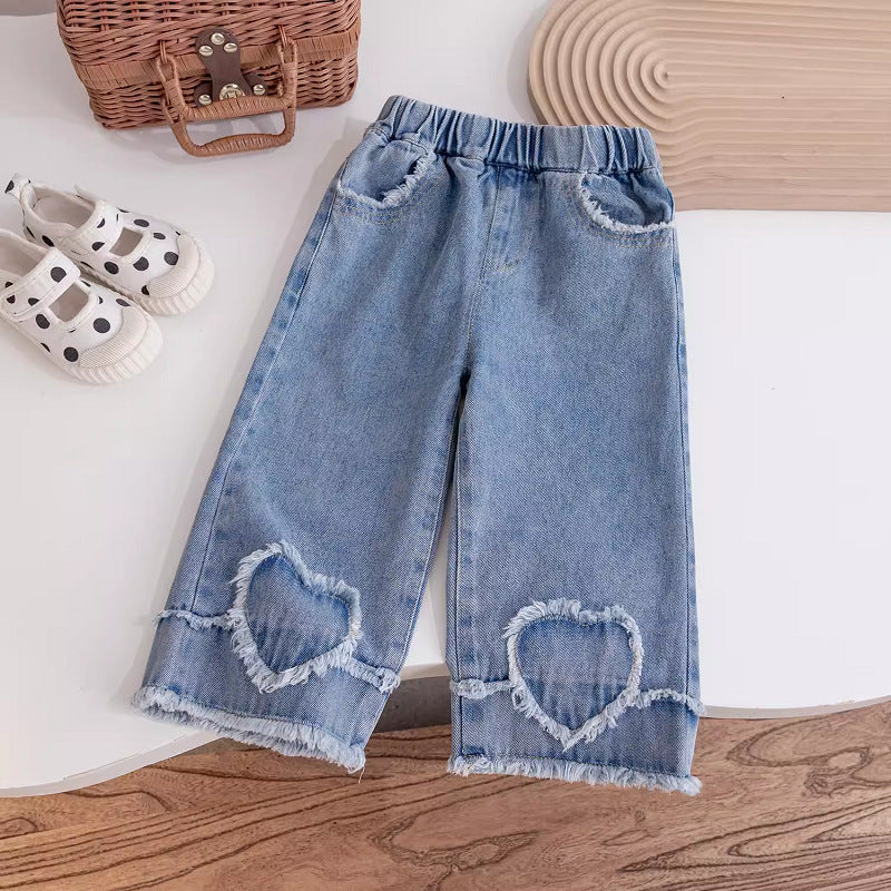 [363834] - Oneset Cardigan Rajut Anak Setelan Baju Lengan Panjang Celana Jeans Panjang Fashion Anak Perempuan