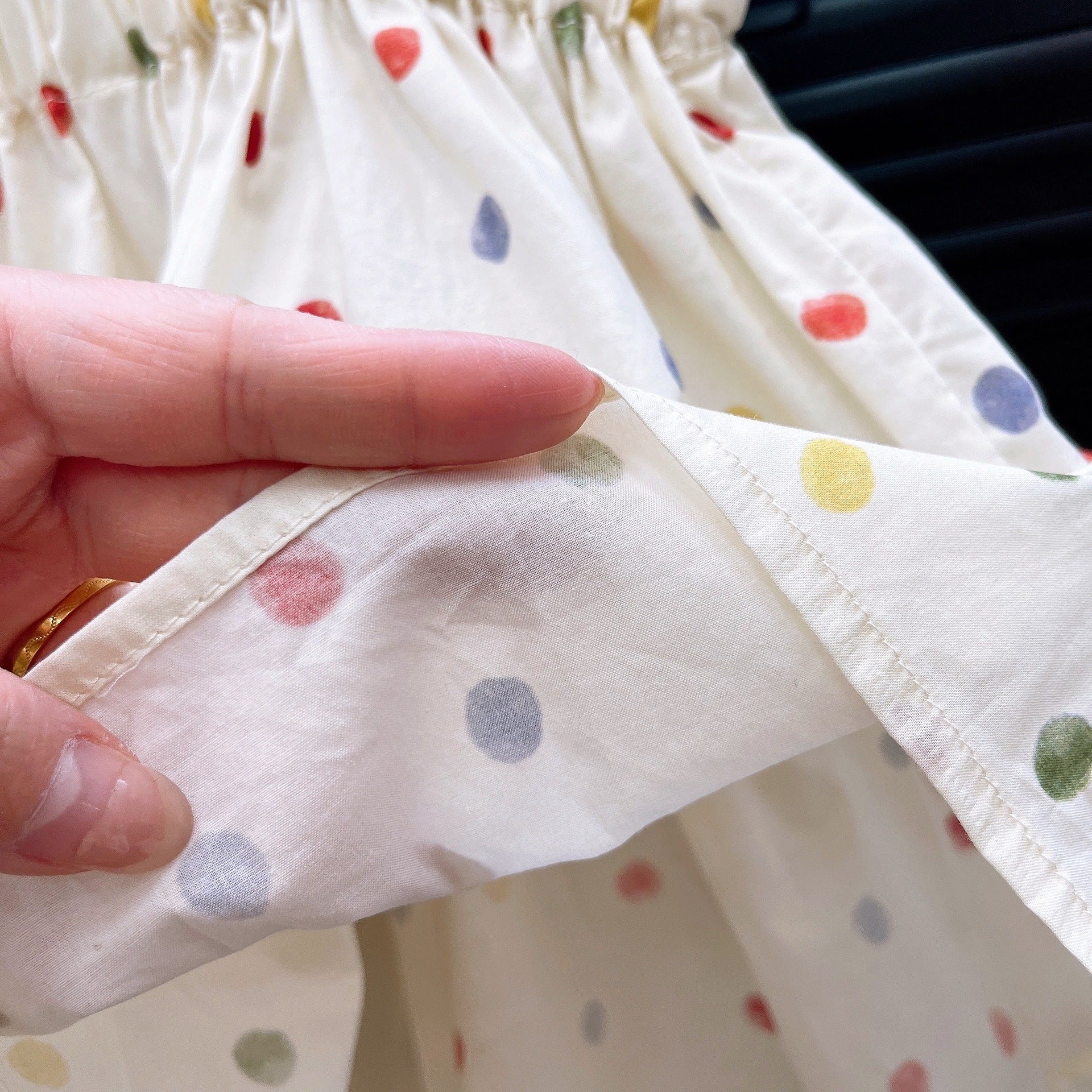 [363858] - Oneset Baju Anak Cewek Polkadot Ruffle Setelan Atasan Blouse Tanpa Lengan Bawahan Celana Panjang Kulot Fashion Anak Perempuan - Motif