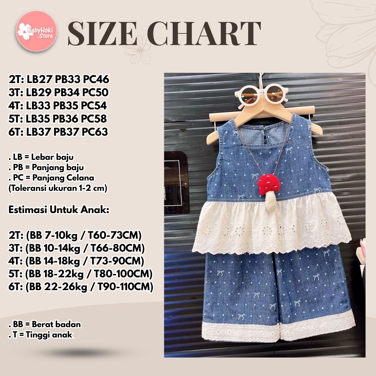 [363860] - Baju Setelan Atasan Blouse Lengan Kutung Bawahan Celana Panjang Kulot Fashion Anak Perempuan - Motif Polkadot Ribbon - BABYHOKI STORE