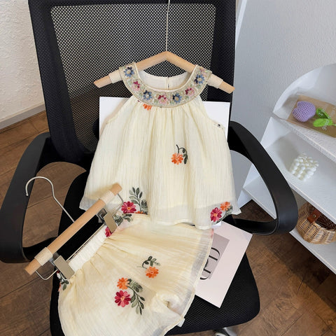 [363862] - Dress Atau Oneset Baju Setelan Atasan Tanpa Lengan Fashion Anak Perempuan - Motif Bunga