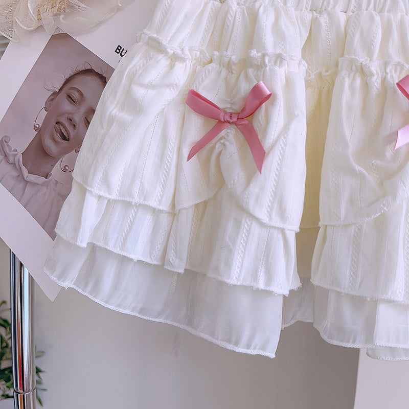 [363868] - Baju Setelan Atasan Lengan Pendek Bawahan Rok Ruffle Fashion Anak Perempuan - Motif Love Animal - BABYHOKI STORE