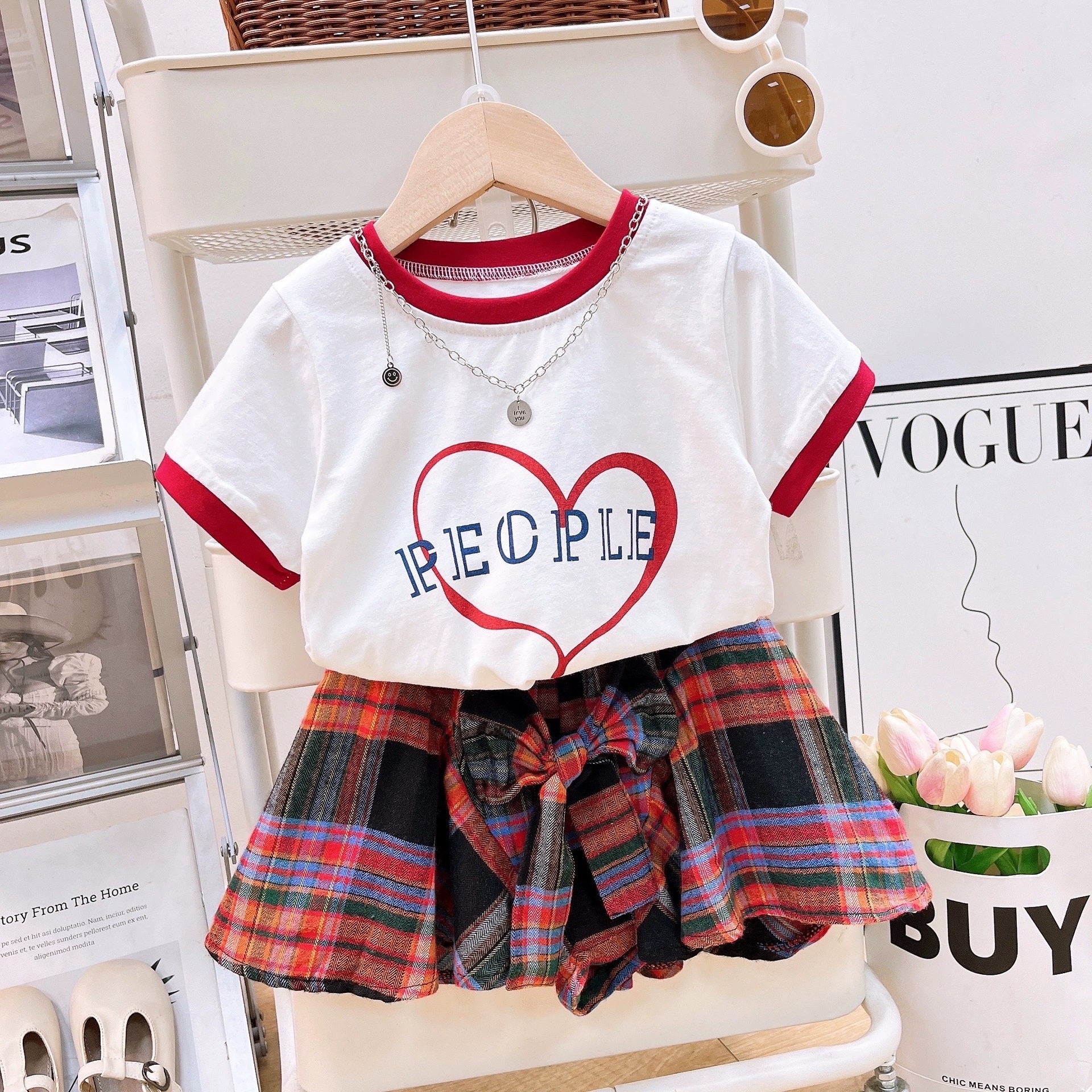 CLEARANCE SALE [Setelan] 6 Tahun BB 22-26kg One Set Pendek Anak Perempuan - SETSP363
