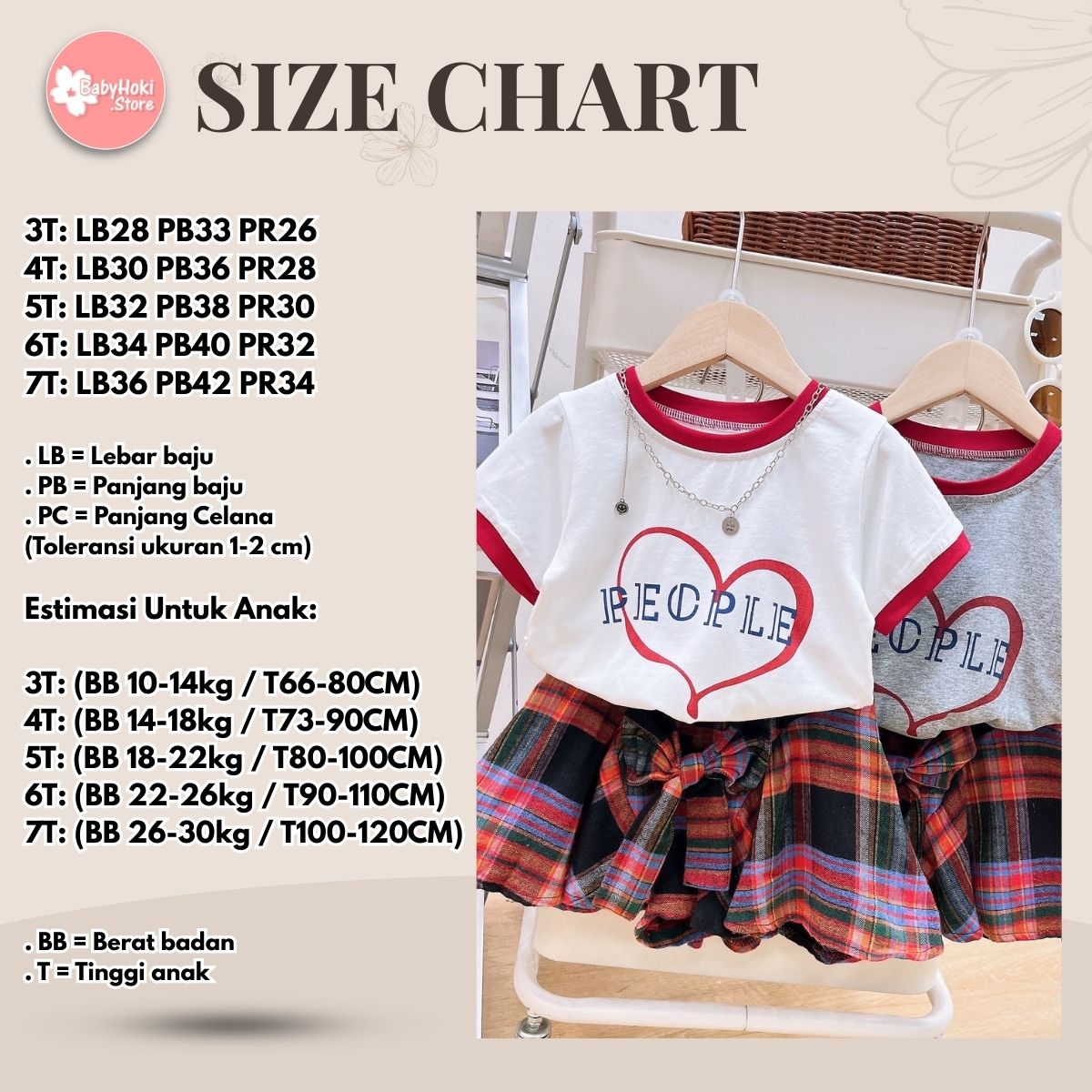 [363878] - One Set Anak Cewek Baju Setelan Atasan Kaos Lengan Pendek Bawahan Rok Kotak Tartan Pita Fashion Anak Perempuan