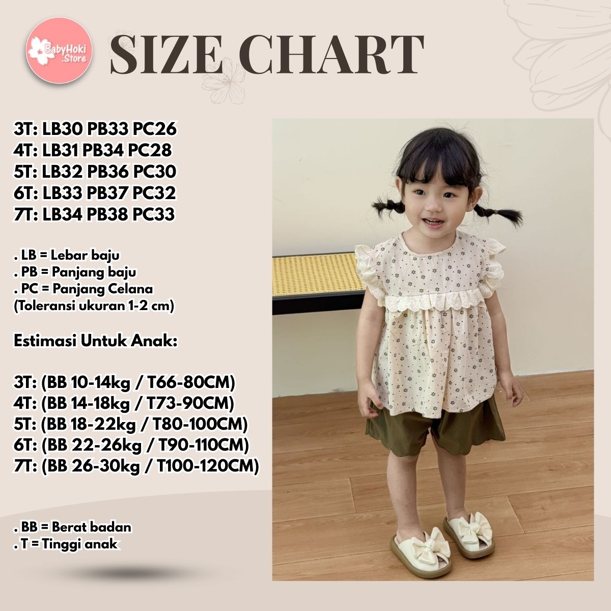 [363880] - One Set Anak Cewek Baju Setelan Floral Atasan Renda Lengan Kutung Bawahan Celana Pendek Fashion Fashion Anak Perempuan - BABYHOKI STORE