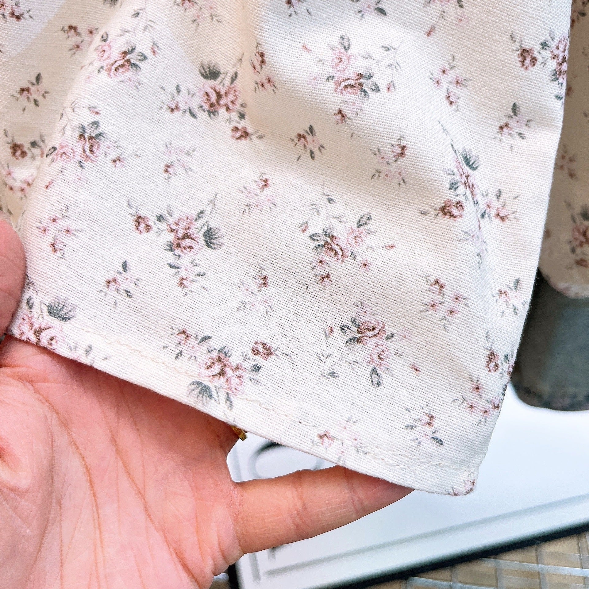 [363883] - Oneset 2in1 Baju Setelan Atasan Blouse Renda Lengan Panjang Jeans Bawahan Celana Panjang Kulot Fashion Anak Perempuan Cewek - Motif Small Flower